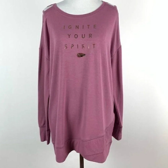 Justice active sweatshirt sz 20 ignite your spirit - Picture 3 of 9